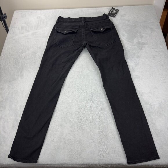 True Religion NWT Rocco Flap SN Straight Black Denim Jeans Men's Size 33x33 - Picture 5 of 10